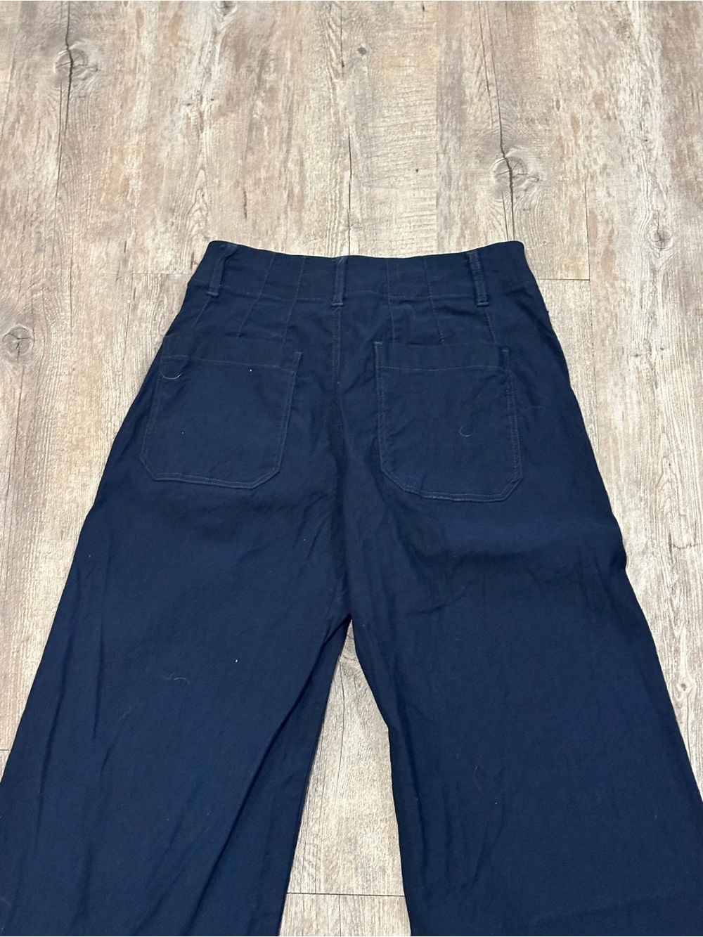 Maeve Anthropologie The Colette Wide Leg Navy Pants 26 - Picture 8 of 9